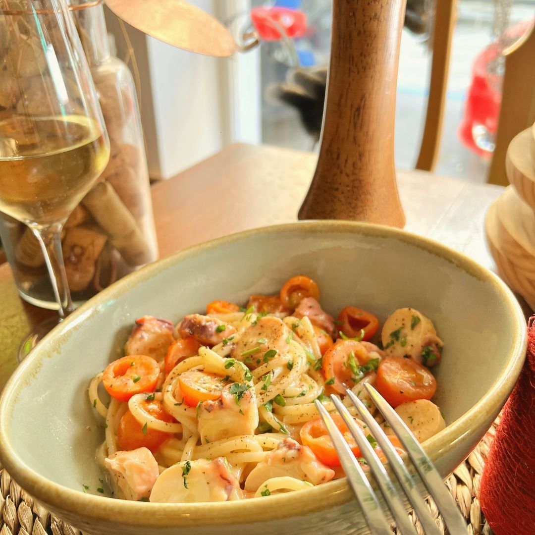 Spaghetti Polipo Cherry e Patate